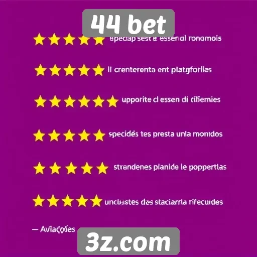 Avaliações de usuários destacam pontos positivos da 44 bet